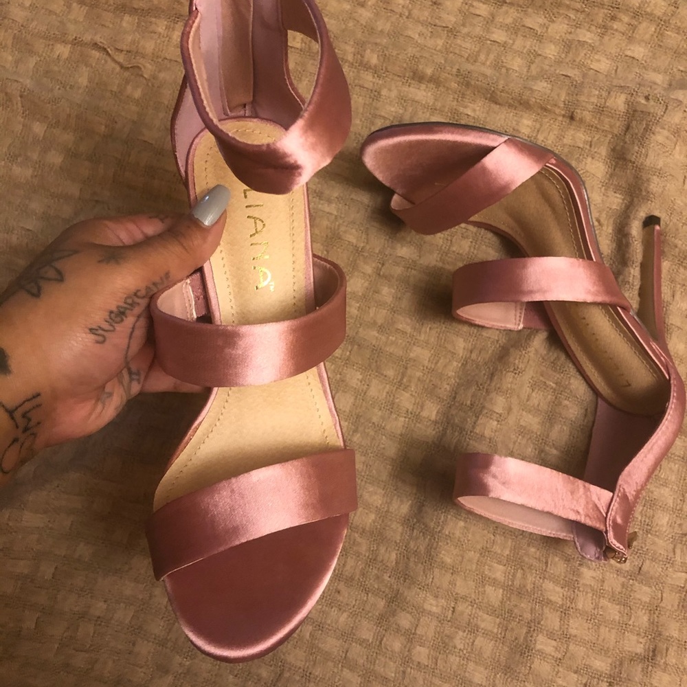Satin Pink Heels